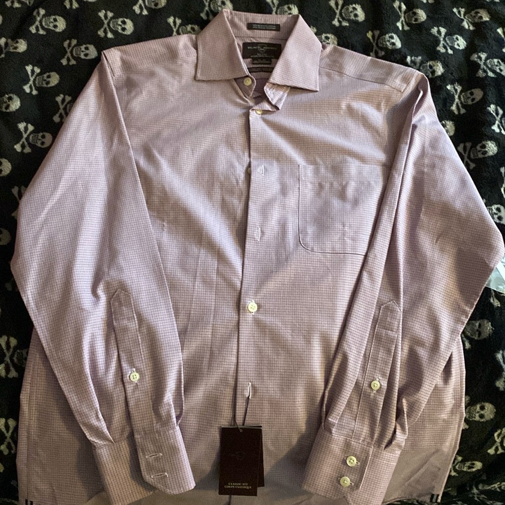 NEW WITH TAGS! Black Brown 1826 Classic Fit Men’s dress shirt